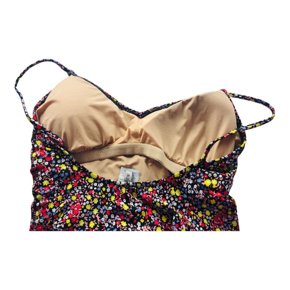 2072 J Crew Women's Sz Medium Black Floral One Piece Swim Bathing Suit - Picture 5 of 5